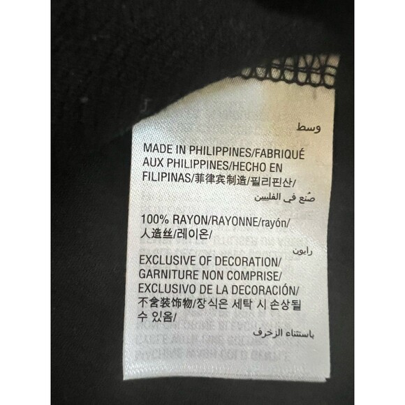 Inc International Concepts Floral Waves Black-White Embroidered Top Size M - Picture 7 of 10